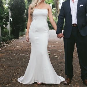 Meshki Farrah Strapless Fishtail Gown